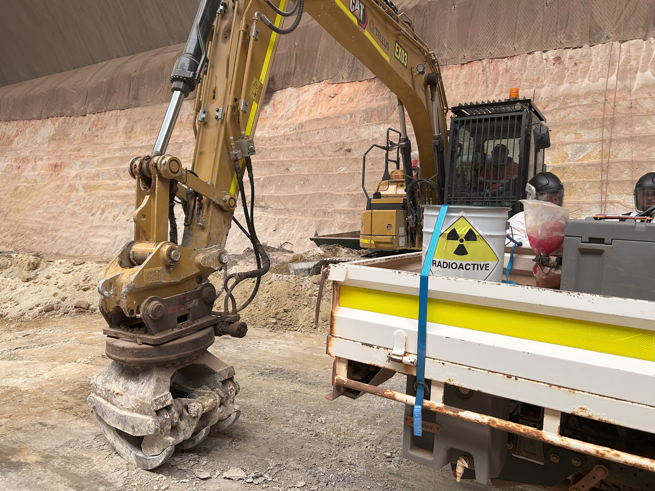 The image is of the first DSRS disposal in Australia, at Sandy Ridge.